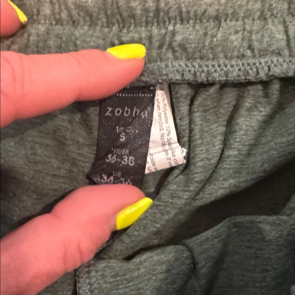 Zobha Green Jogger Pants with Drawstring